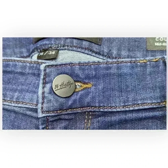 34 Heritage Courage Mid Rise Straight Leg Jeans 36/34 - Picture 16 of 16